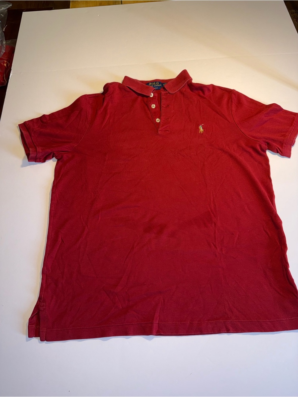 Polo Ralph Lauren Red Soft Interlock Short Sleeve Polo Multi-Pony M